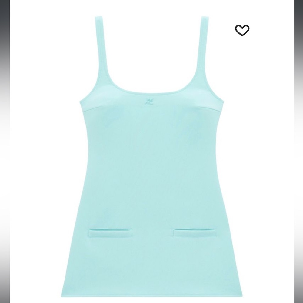 Courreges blue trapeze mini dress